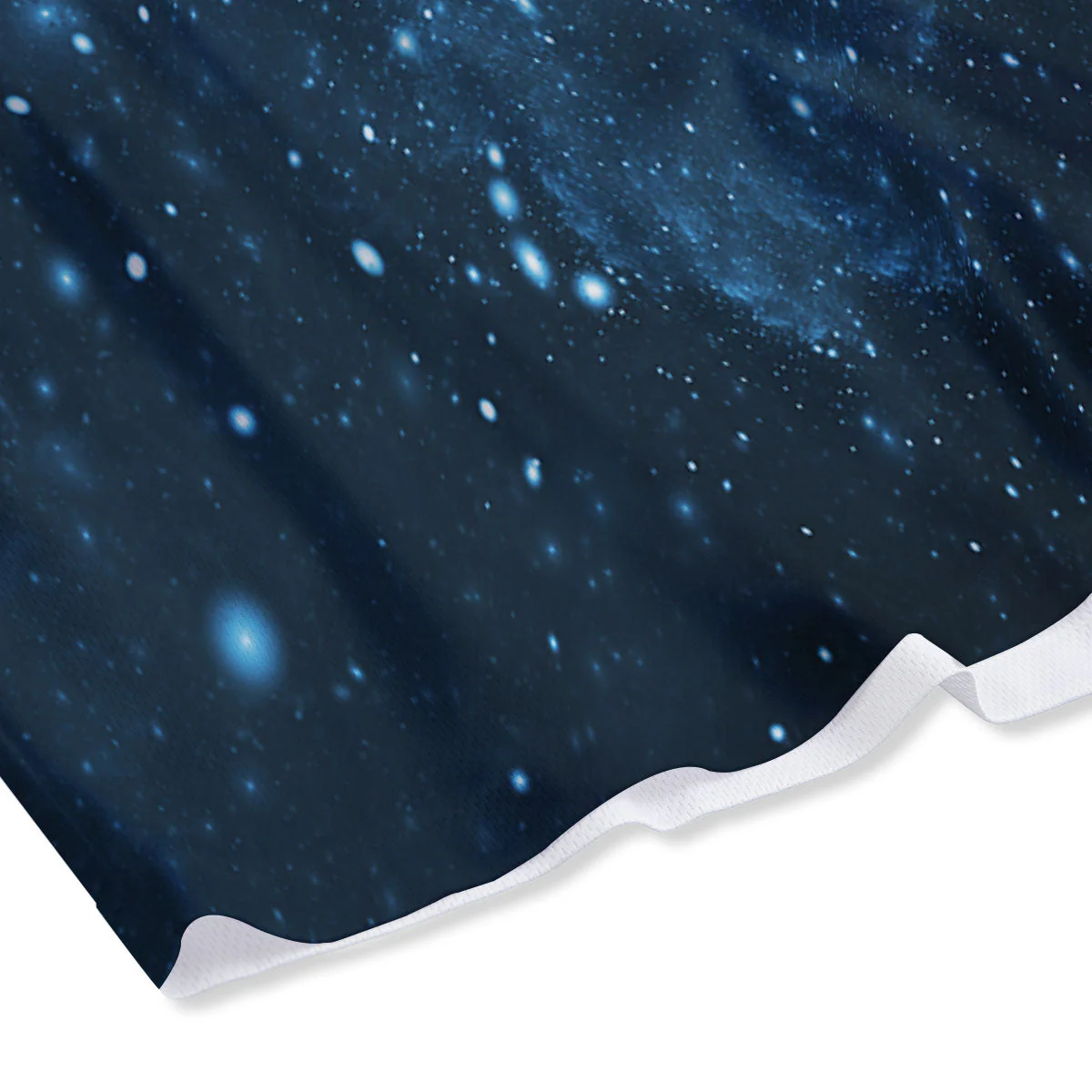 Galaxy Space White Cloud Print Mesh Shorts - Image 4