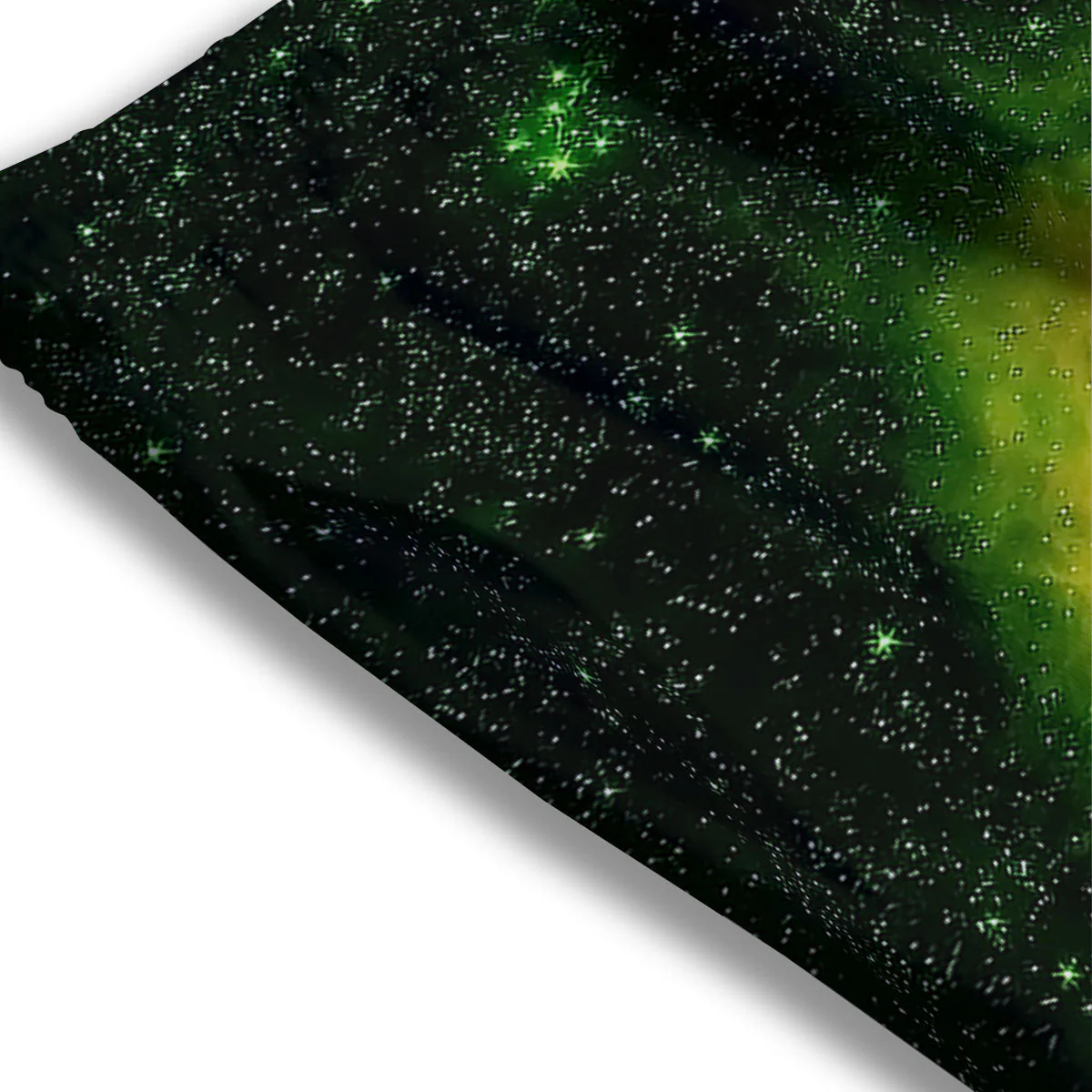 Galaxy Sparkle Green Print Mesh Shorts - Image 3