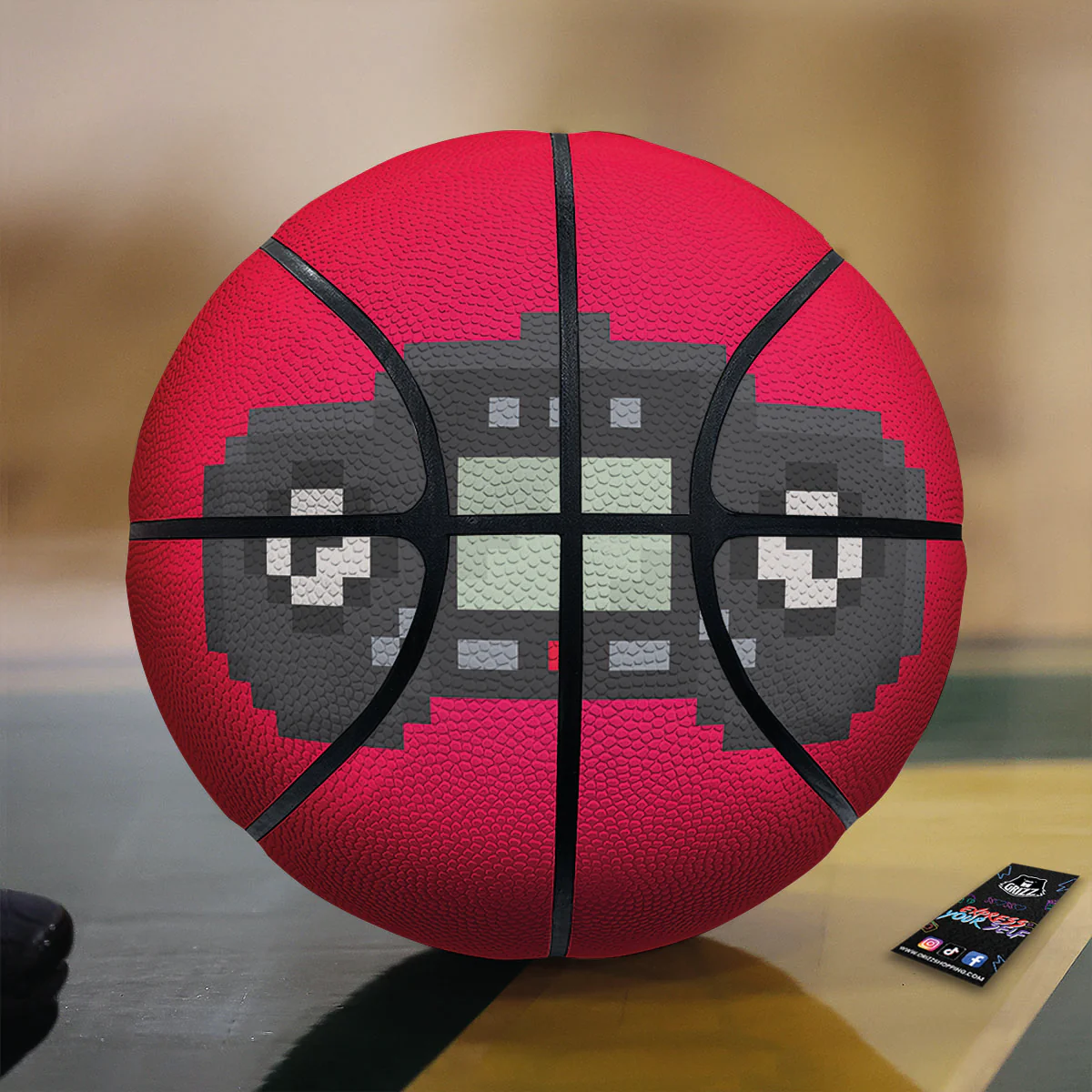 Game Items 8-Bit Pixel Print Basketball