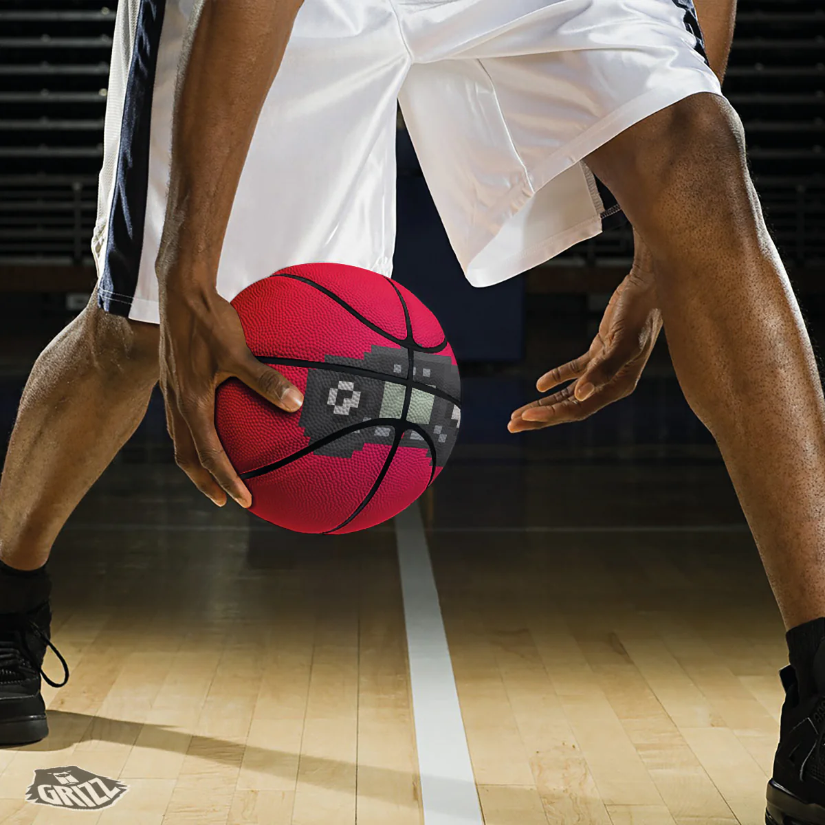 Game Items 8-Bit Pixel Print Basketball - Image 3
