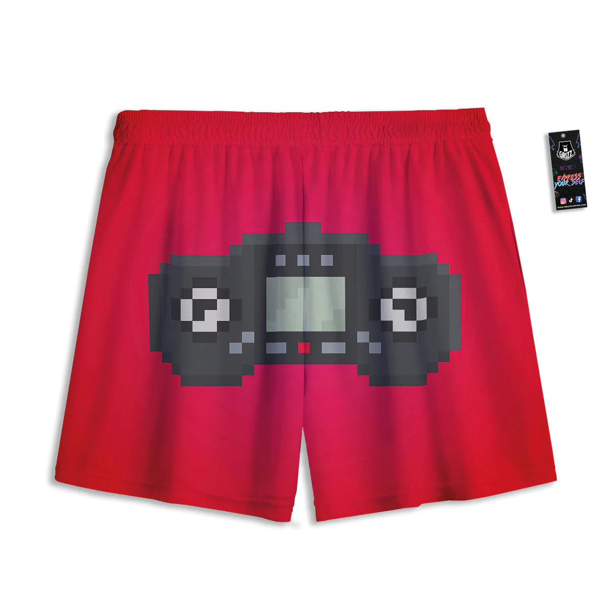 Game Items 8-Bit Pixel Print Mesh Shorts - Image 2