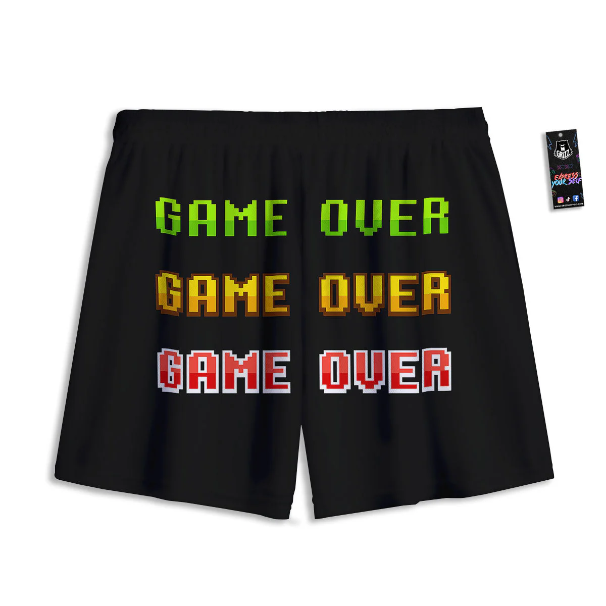 Game Over 8-Bit Print Mesh Shorts - Image 2