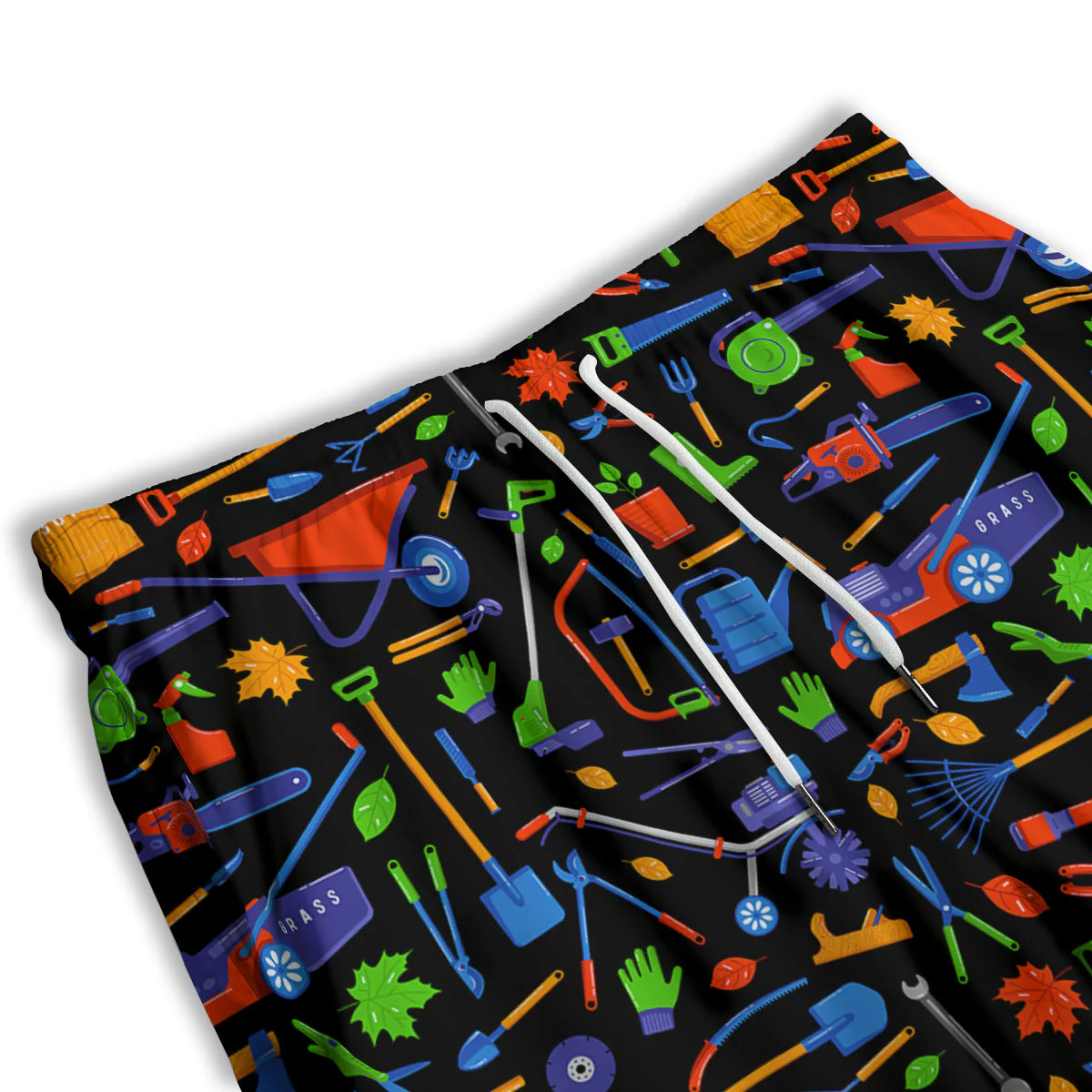 Garden Tools Print Pattern Men's Athletic Shorts - Image 3