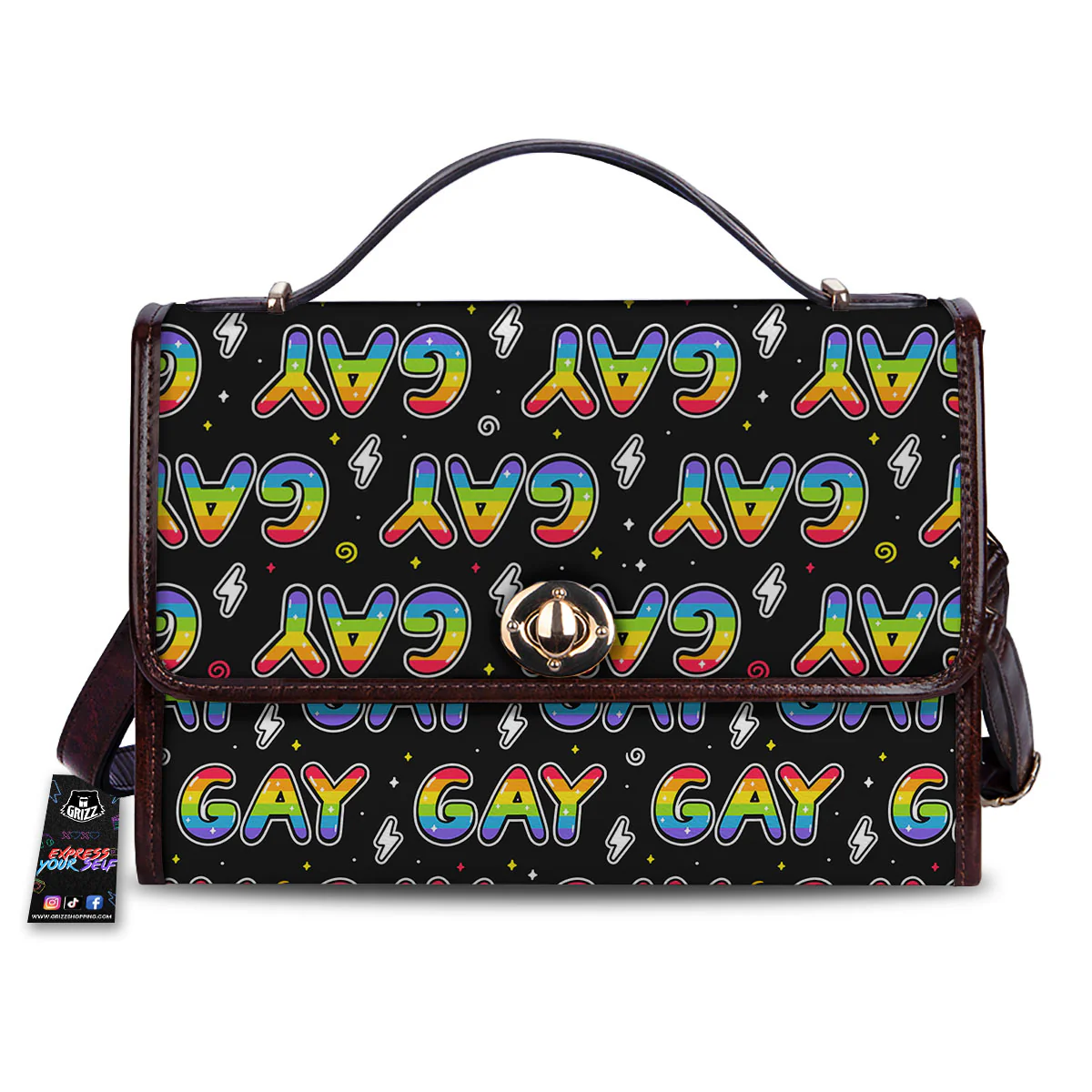 Gay Pride Rainbow Print Pattern Women's Satchel Bag