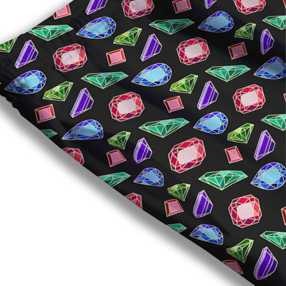 Gems Diamond Print Mesh Shorts - Image 3