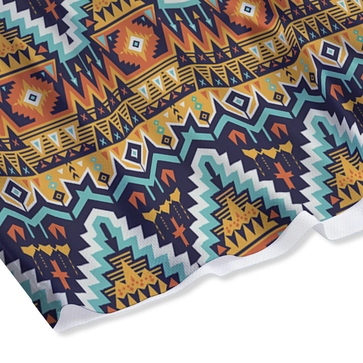Geometric Navajo Print Pattern Mesh Shorts - Image 4