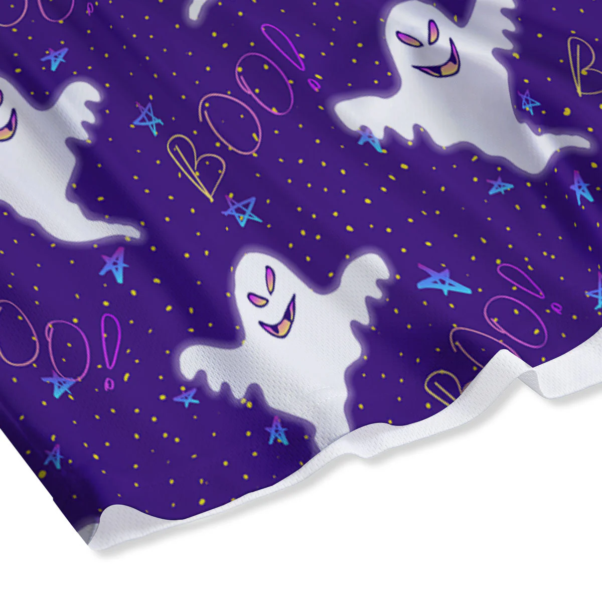 Ghost Happy Halloween Print Pattern Mesh Shorts - Image 4