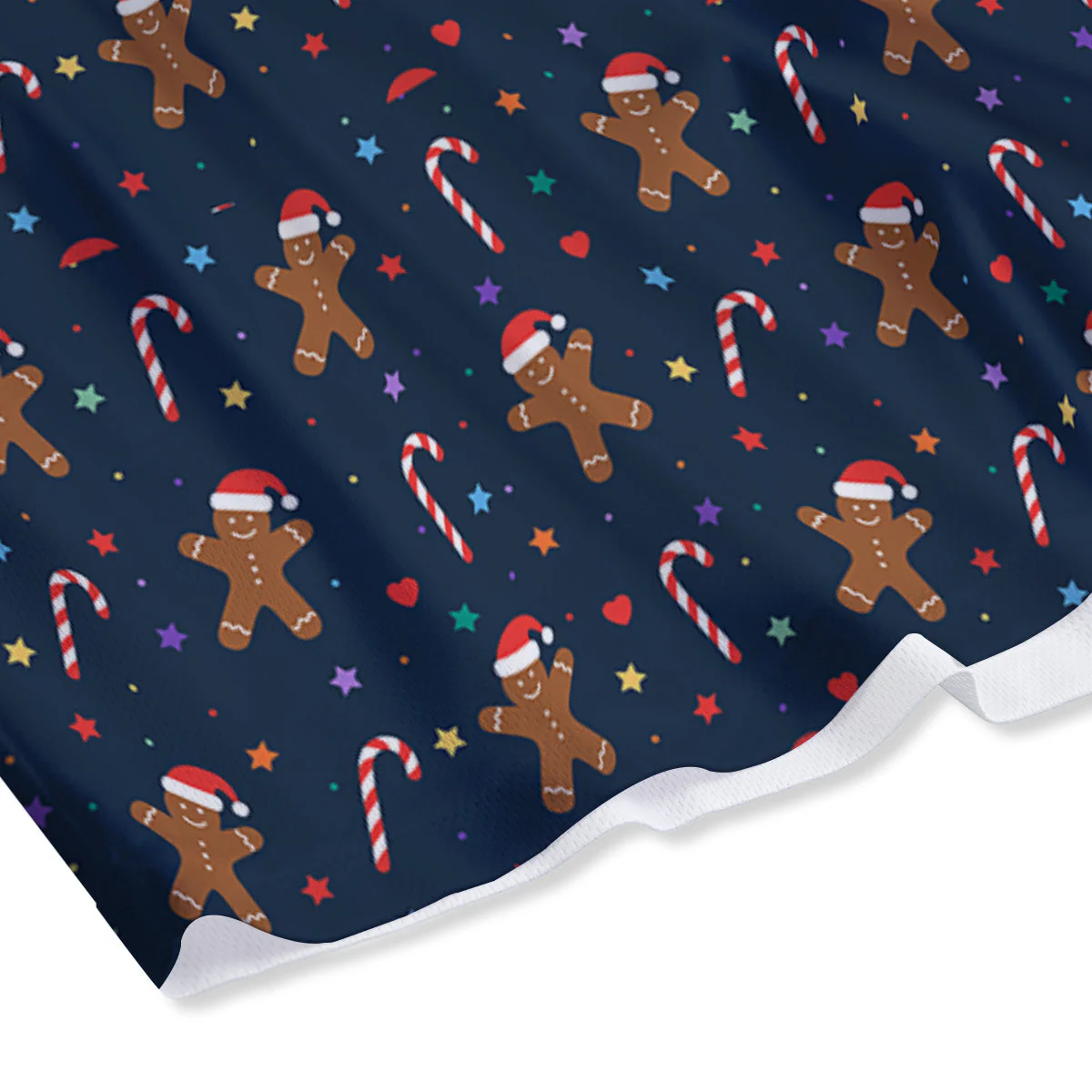 Gingerbread Christmas Print Pattern Mesh Shorts - Image 4