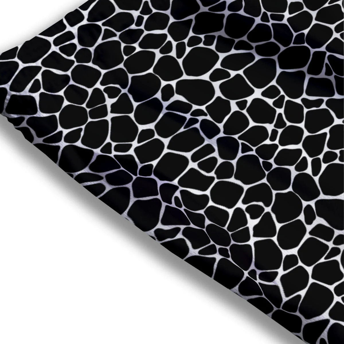 Giraffe Black Tropical Print Pattern Mesh Shorts - Image 3