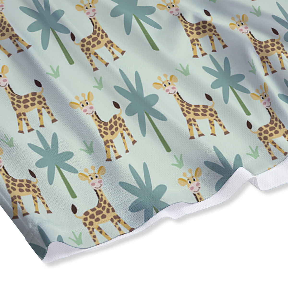 Giraffe Cartoon Print Pattern Mesh Shorts - Image 4