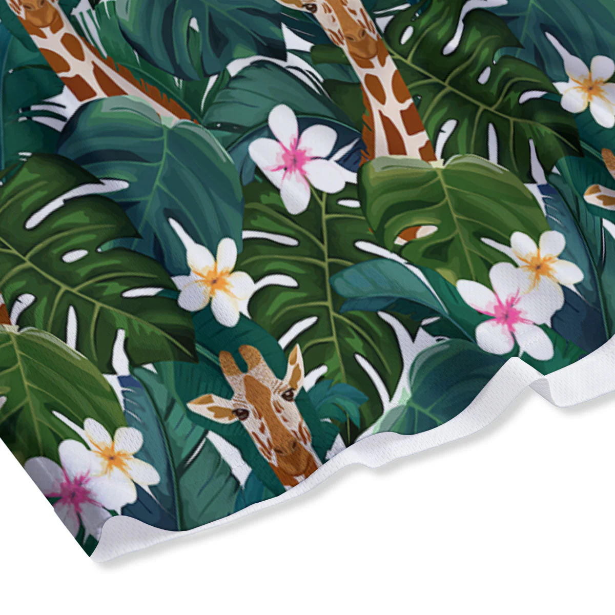 Giraffe Tropical Print Pattern Mesh Shorts - Image 4