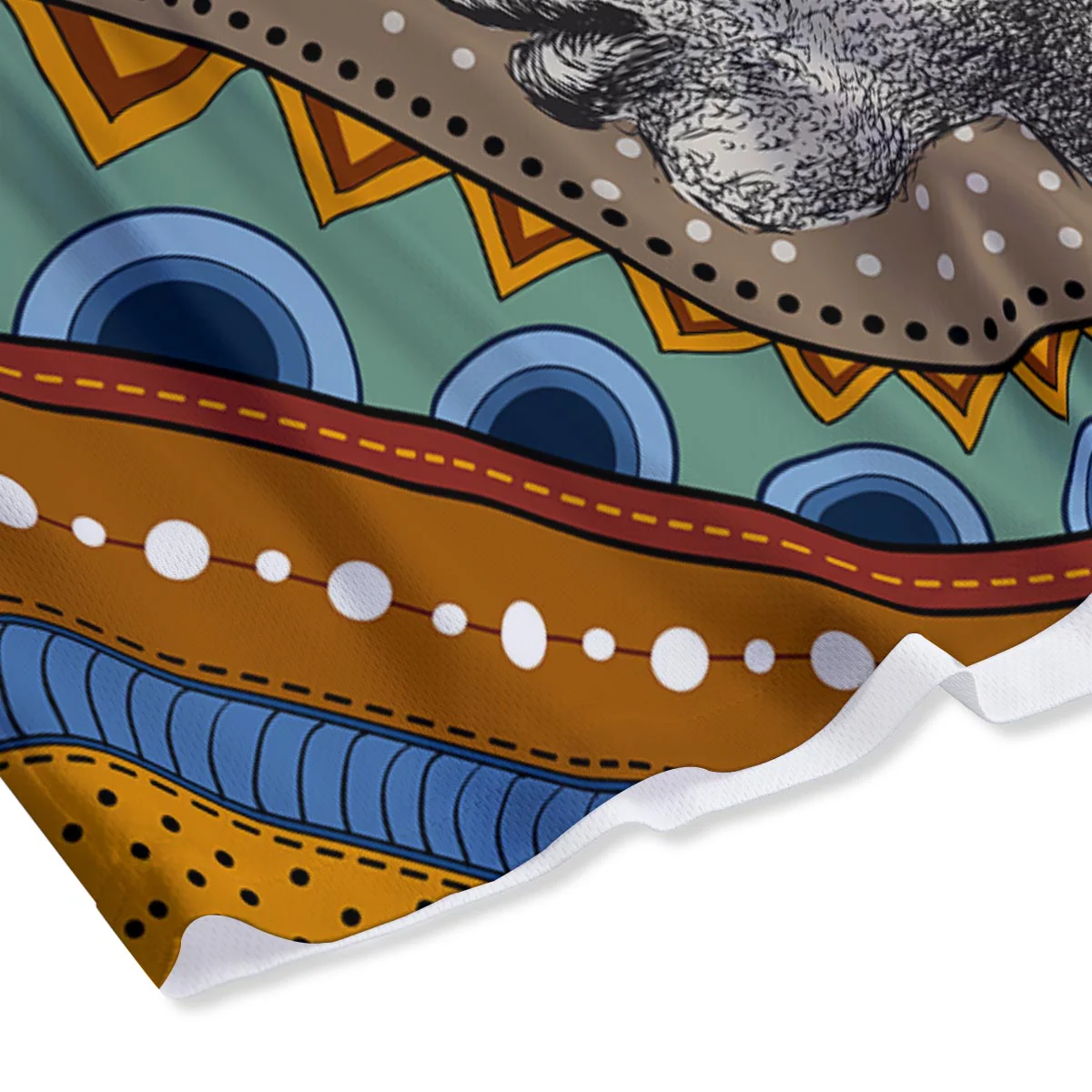Girl Tribal African Print Mesh Shorts - Image 4