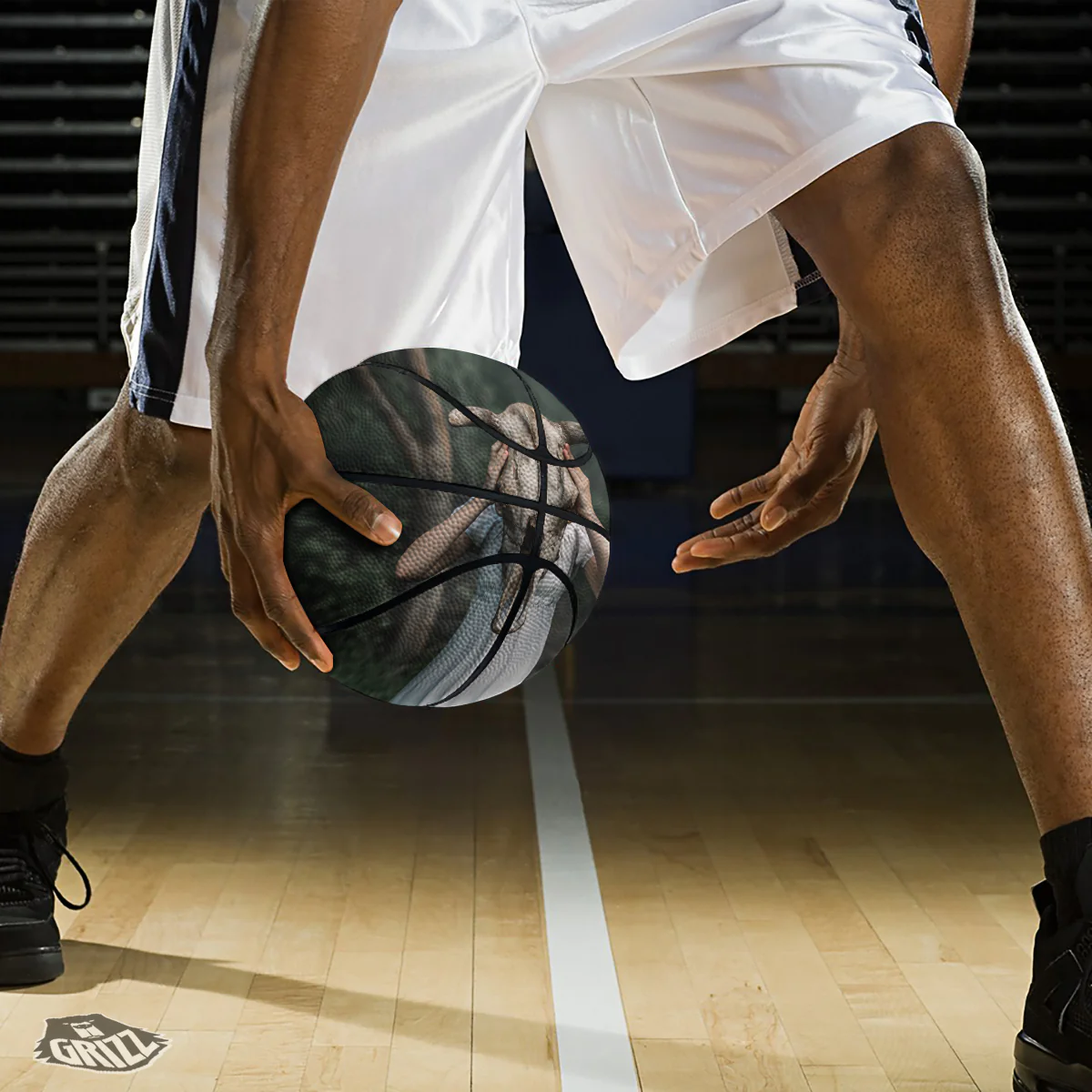 Girl With Animal Skull Print Basketball - Image 3