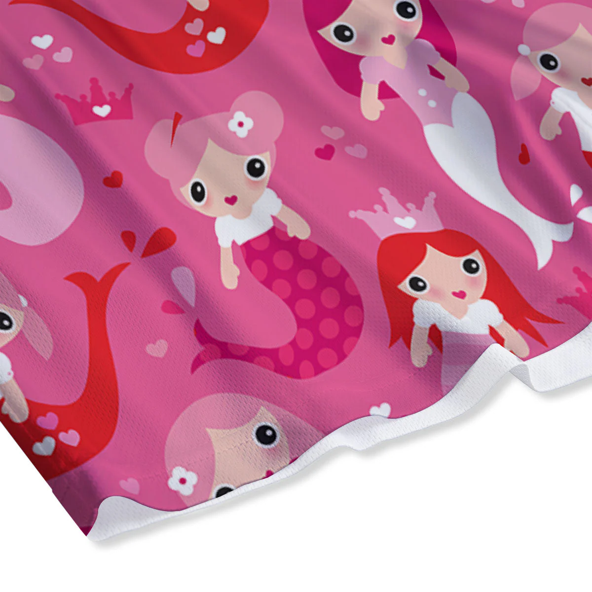 Girly Mermaid Pink Print Pattern Mesh Shorts - Image 4