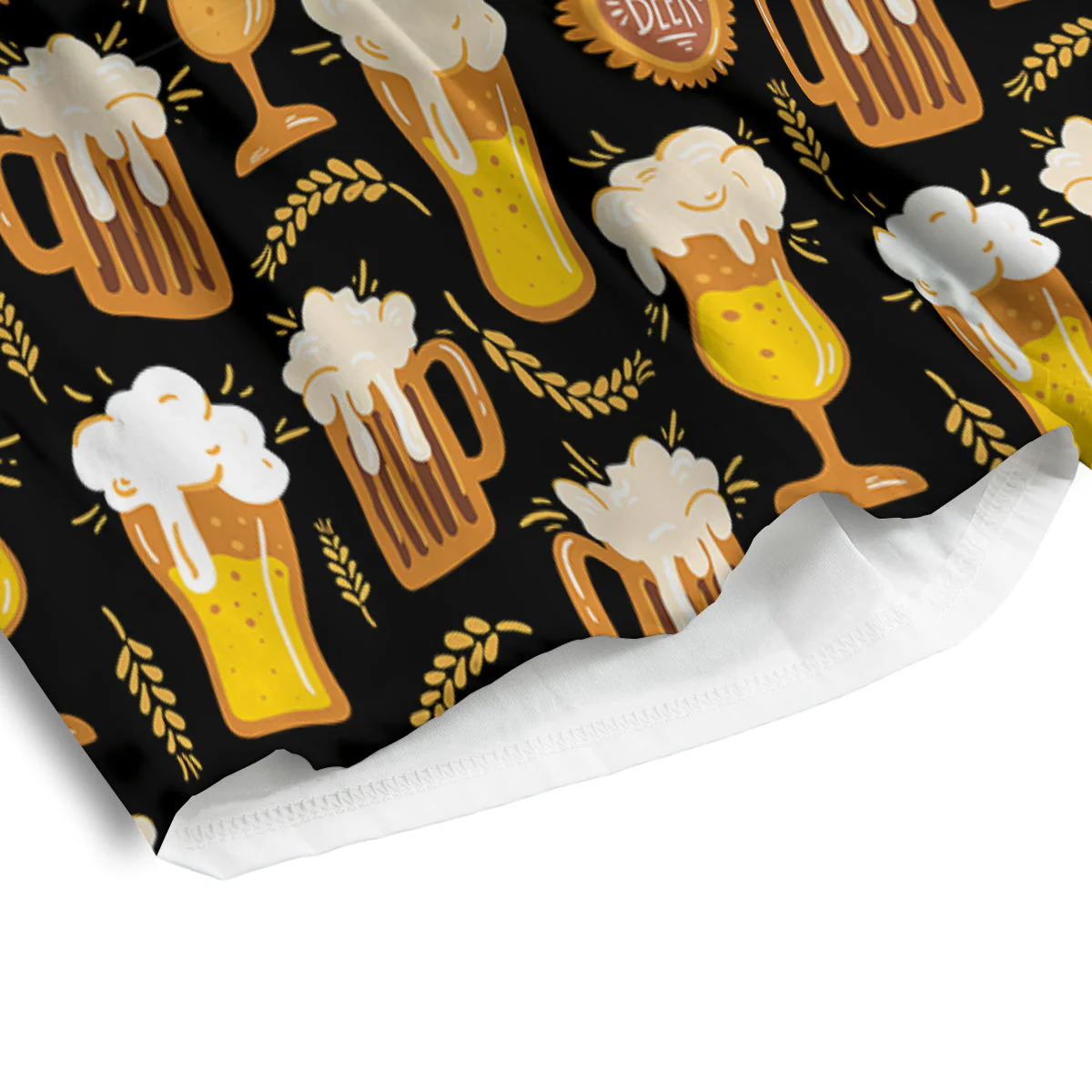 Glasses Of Beer Vintage Print Pattern Men's Athletic Shorts - Image 4