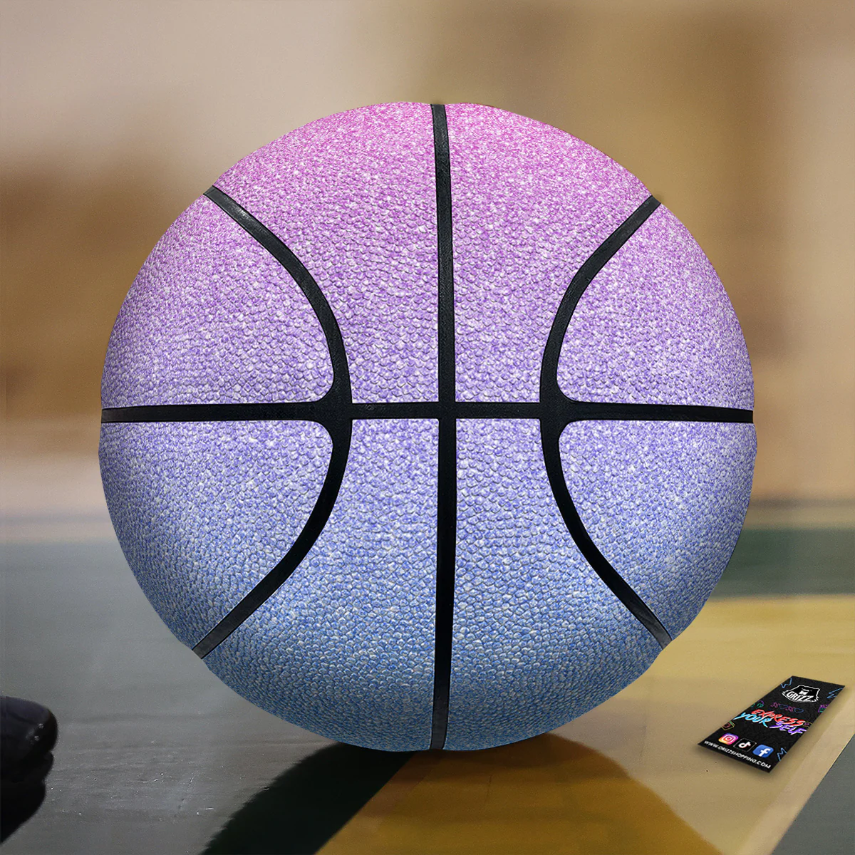 Glitter Artwork Pastel Print Pattern Basketball