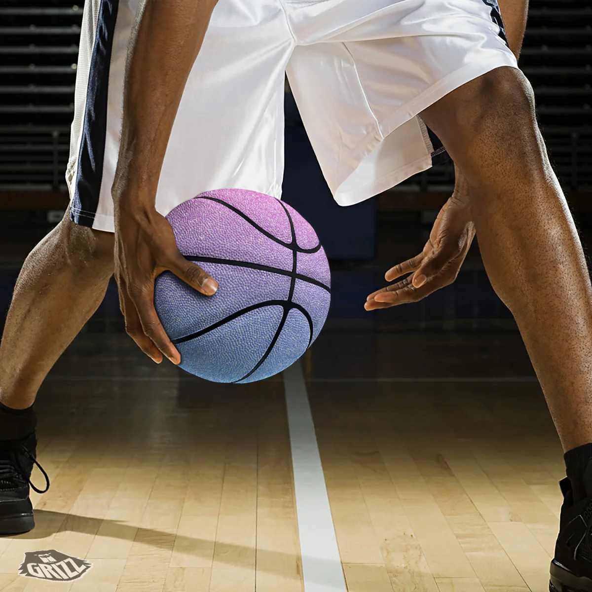 Glitter Artwork Pastel Print Pattern Basketball - Image 3