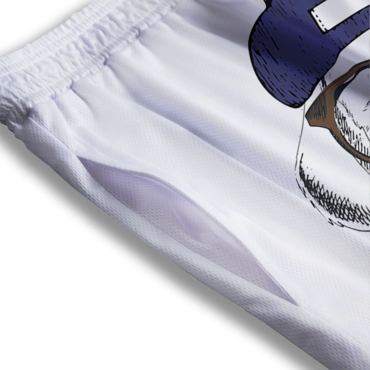 Golden Retriever Hipster Print Mesh Shorts - Image 3