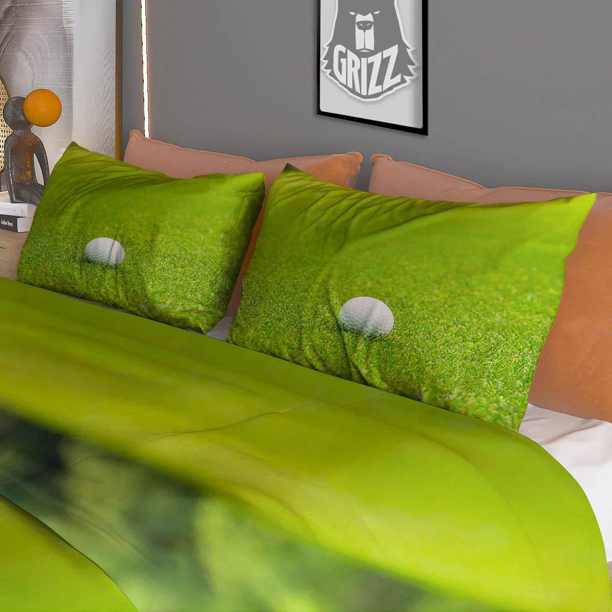Golf Area Print Duvet Cover Bedding Set - Image 3
