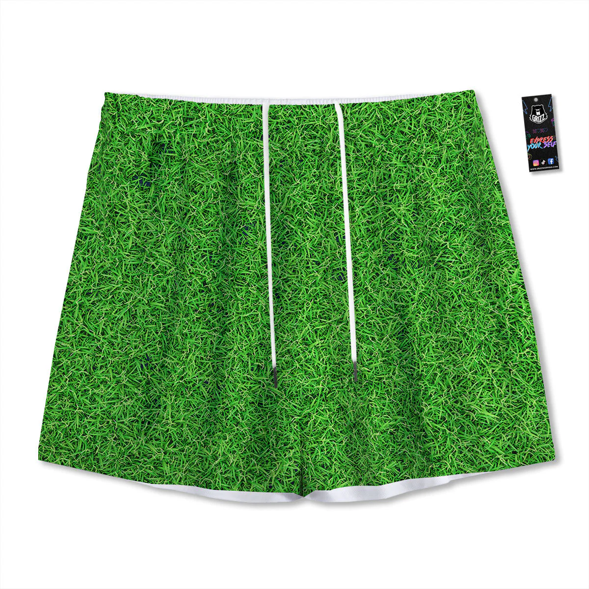 Golf Grass Print Mesh Shorts