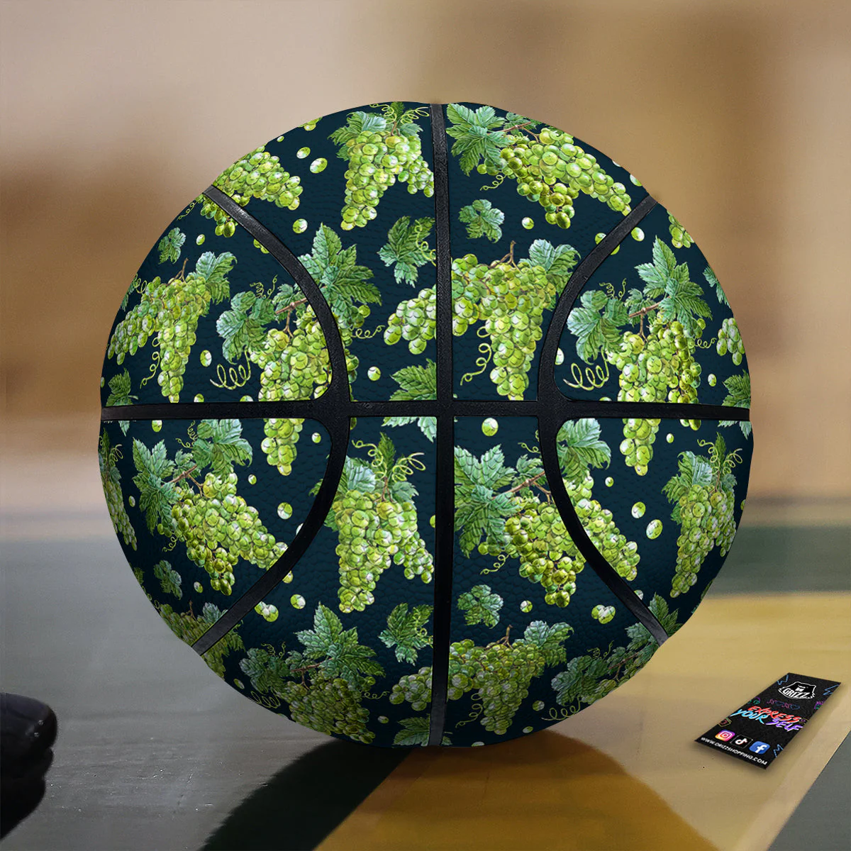Grape Watercolor Print Pattern Basketball