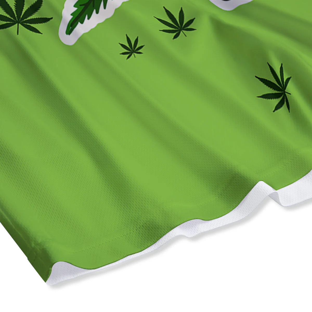 Green Alien Smoking Print Mesh Shorts - Image 4