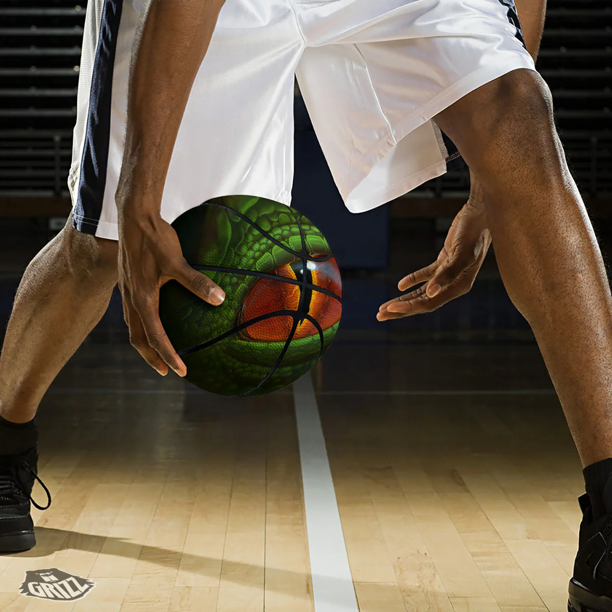 Green Dragon's Eye Print Basketball - Image 3