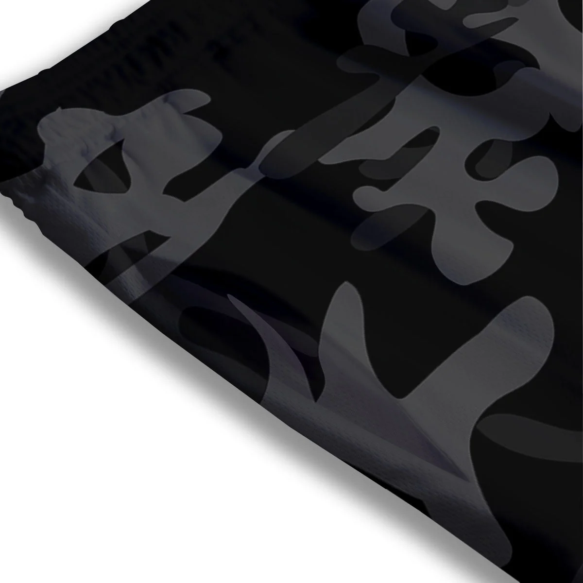 Grey Digital Camo Black Print Pattern Mesh Shorts - Image 3