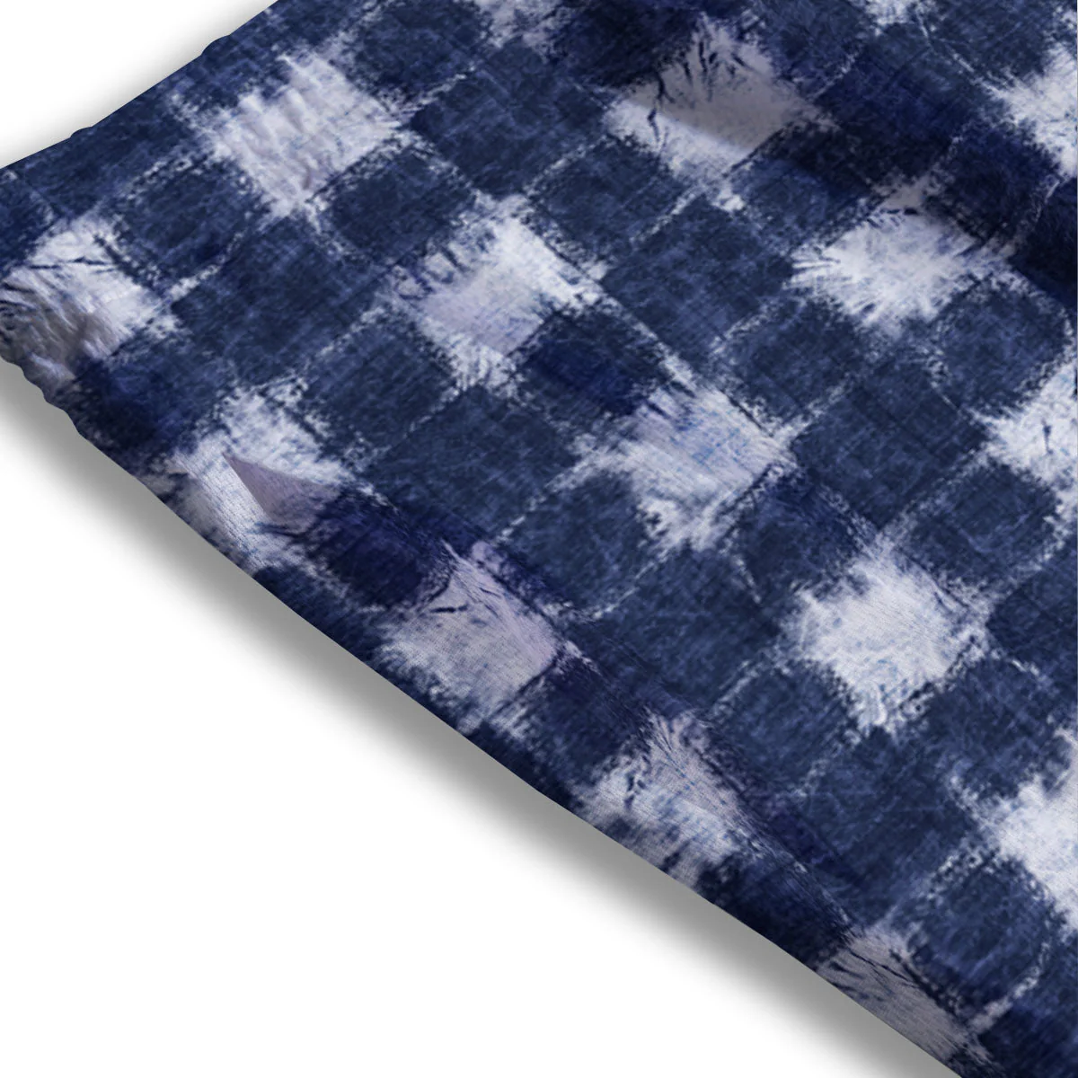 Grid Shibori Print Pattern Mesh Shorts - Image 3