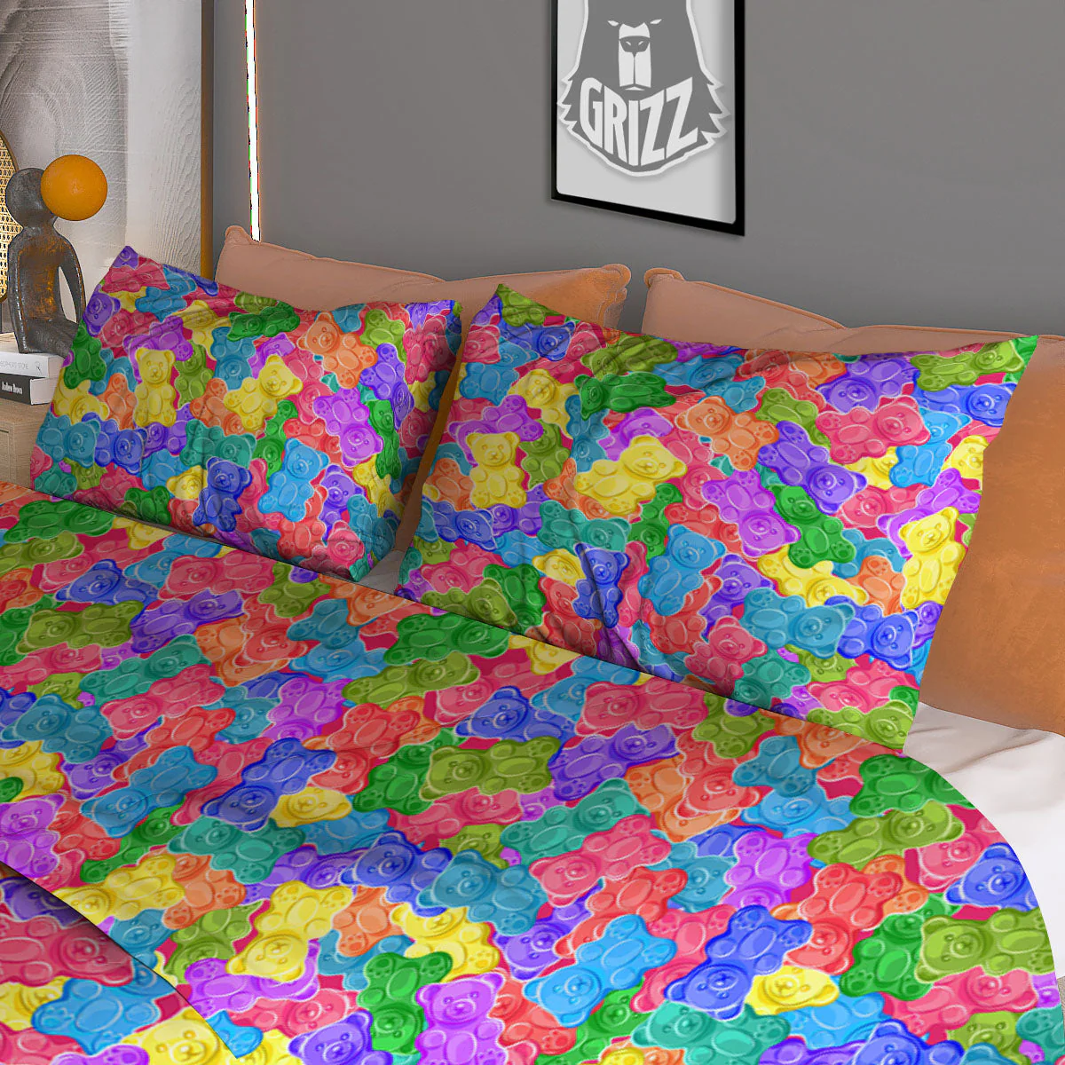 Gummy Bear Colorful Print Duvet Cover Bedding Set - Image 3