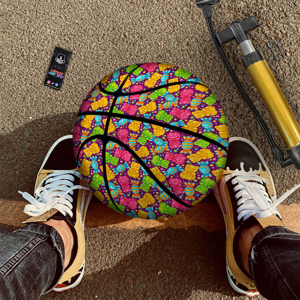 Gummy Colorful Print Basketball - Image 3