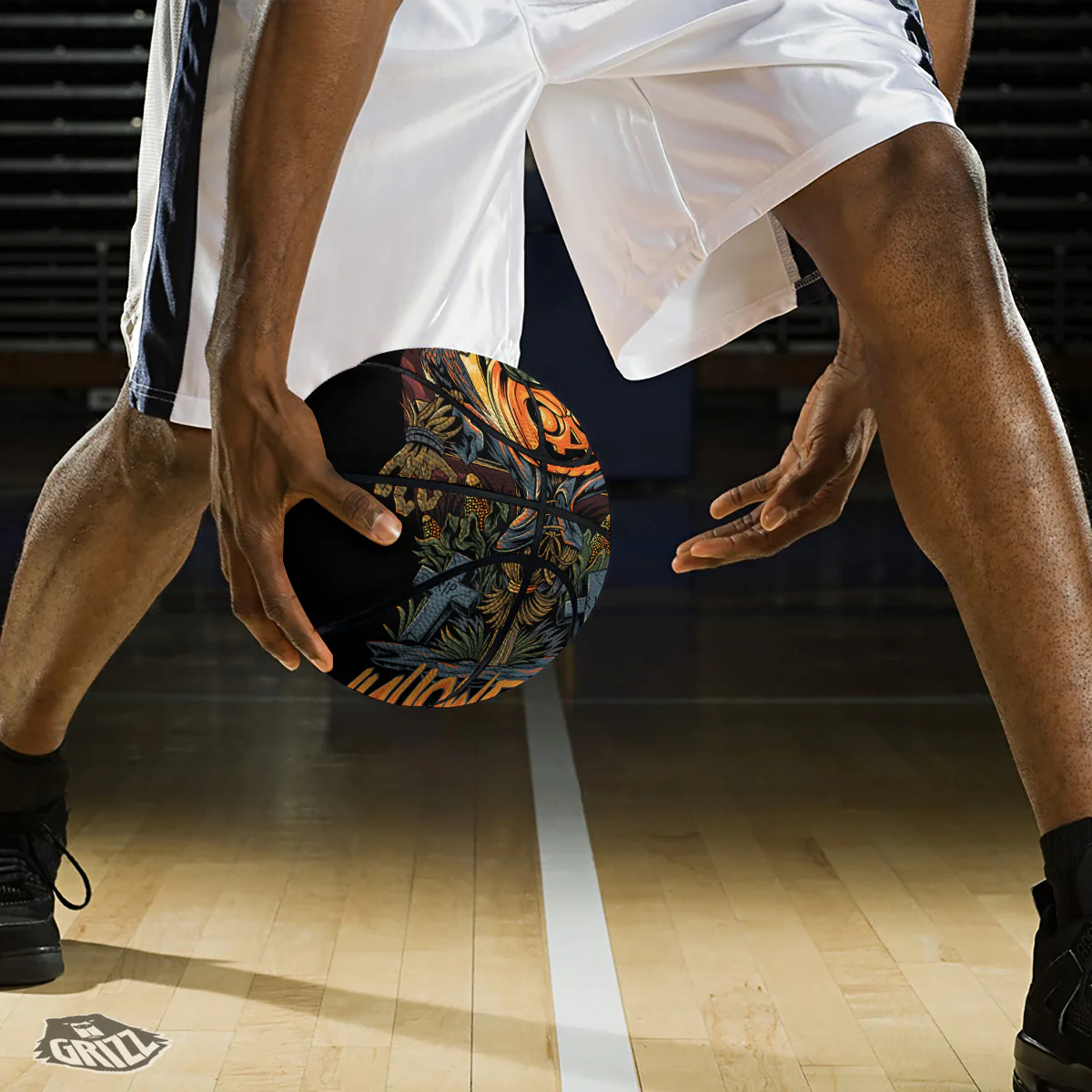 Halloween Scarecrow Print Basketball - Image 3