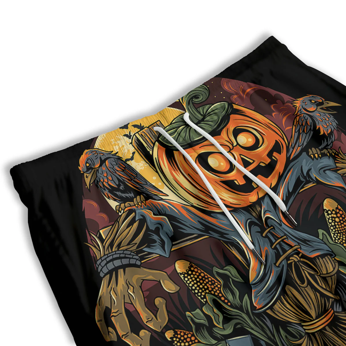 Halloween Scarecrow Print Men's Athletic Shorts - Image 3