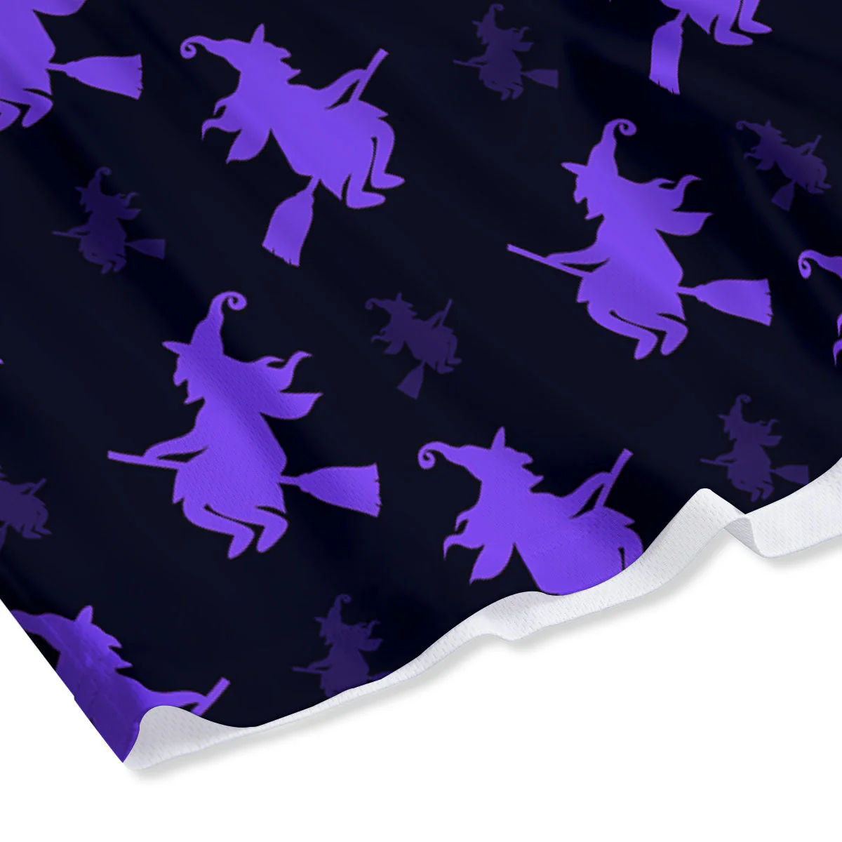 Halloween Witch Purple Print Pattern Mesh Shorts - Image 4