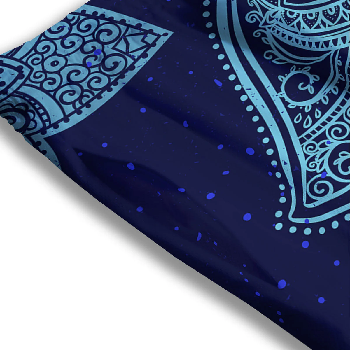 Hand Indian Hamsa Print Mesh Shorts - Image 3