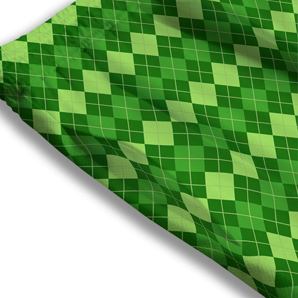 Harlequin Green Print Pattern Mesh Shorts - Image 3