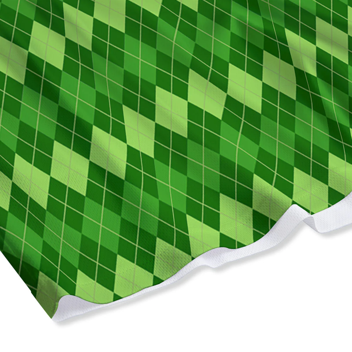Harlequin Green Print Pattern Mesh Shorts - Image 4