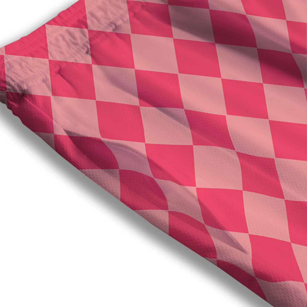 Harlequin Pink Print Pattern Mesh Shorts - Image 3