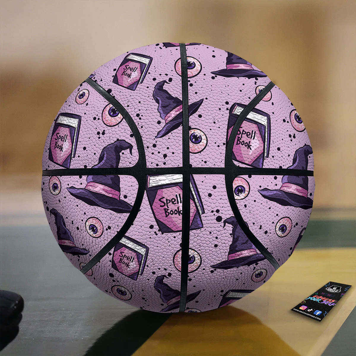 Hat Wizard Print Pattern Basketball