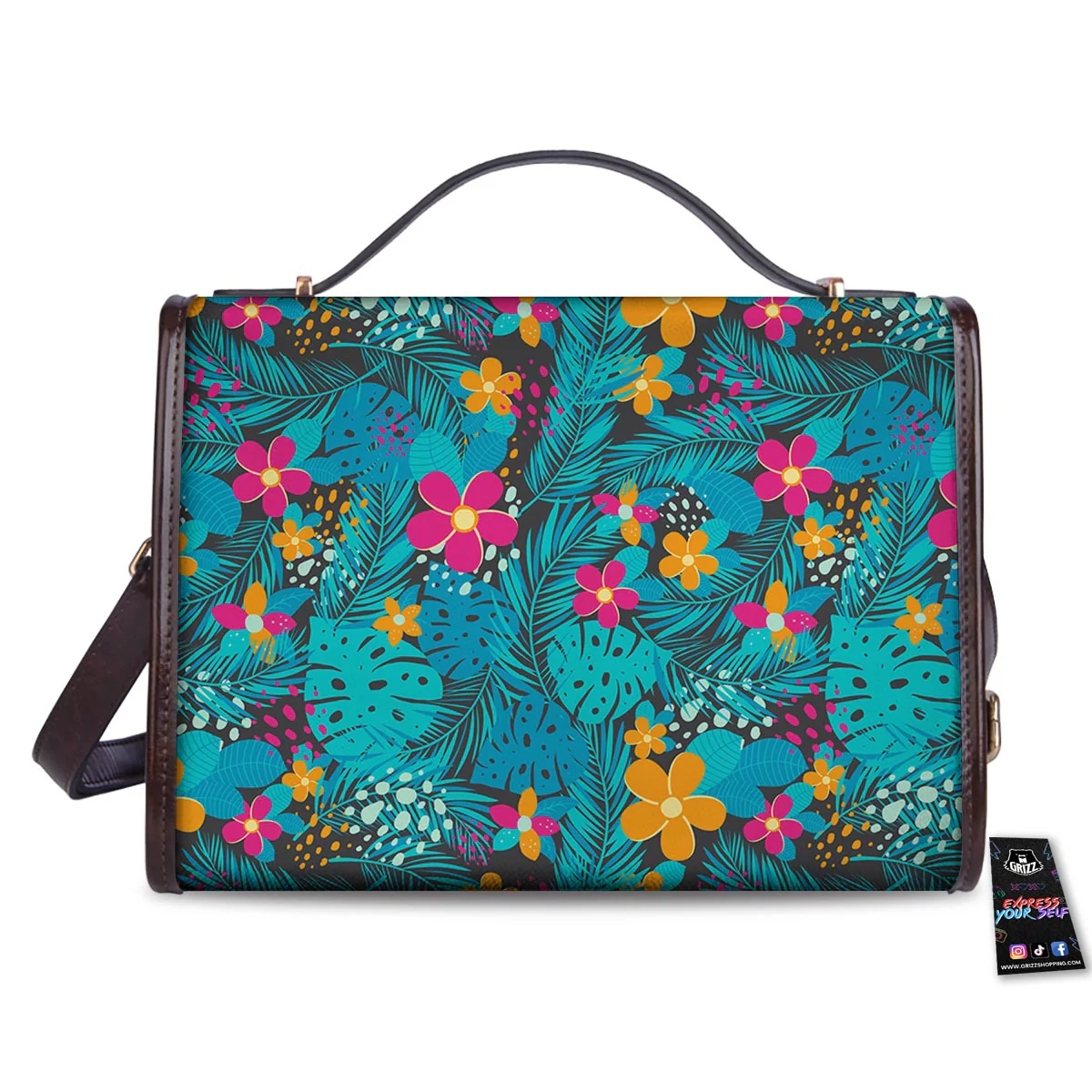 Hawaiian Exotic Tropical Print Pattern Women's Satchel Bag - Image 2