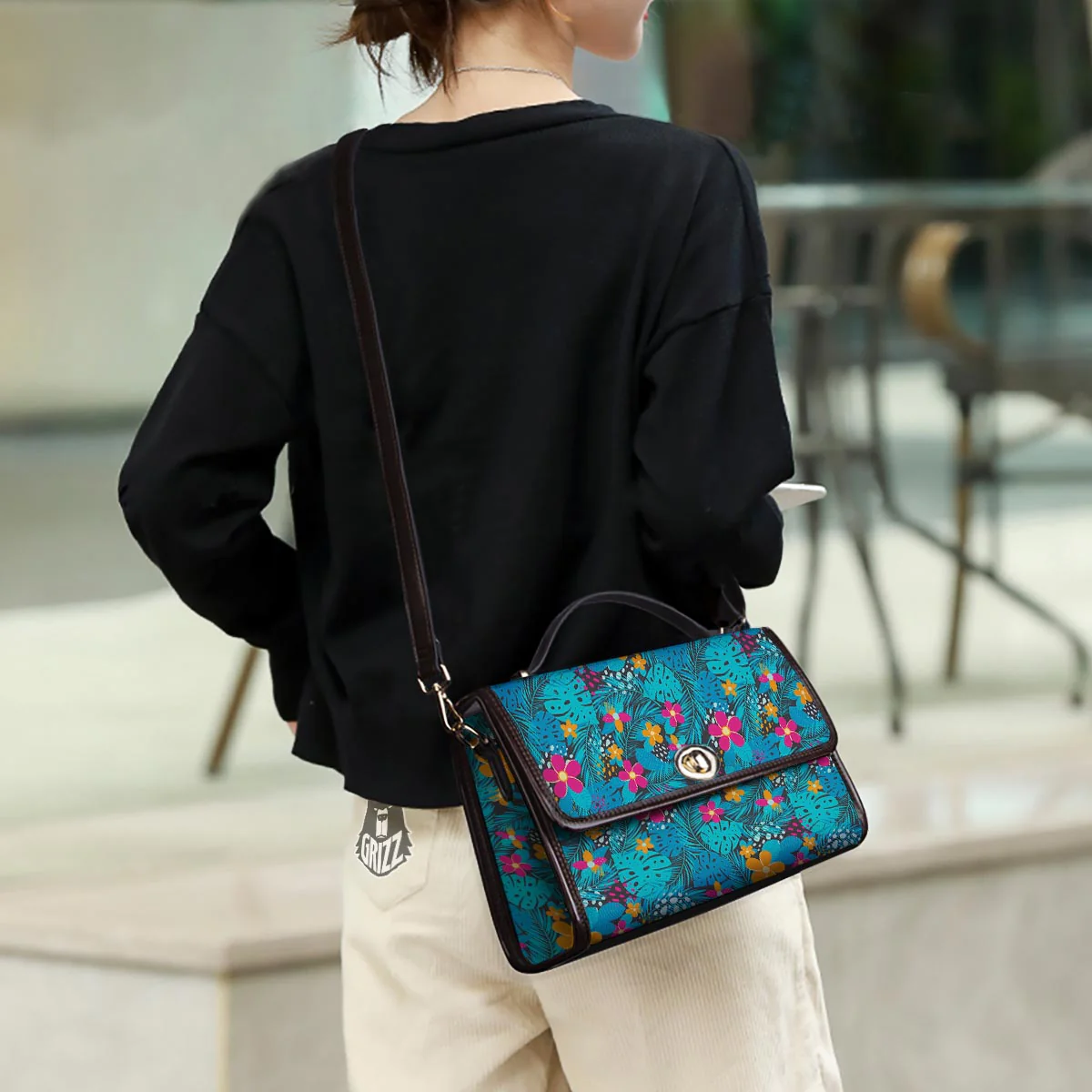Hawaiian Exotic Tropical Print Pattern Women's Satchel Bag - Image 3