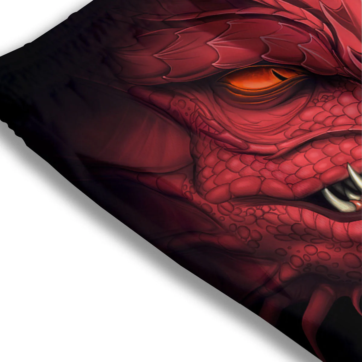 Head Red Dragon Print Mesh Shorts - Image 3