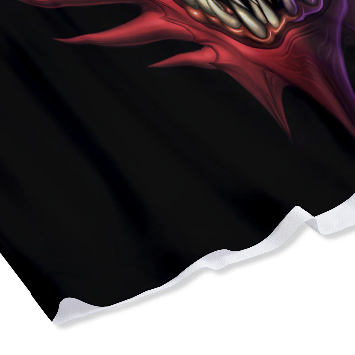 Head Red Dragon Print Mesh Shorts - Image 4