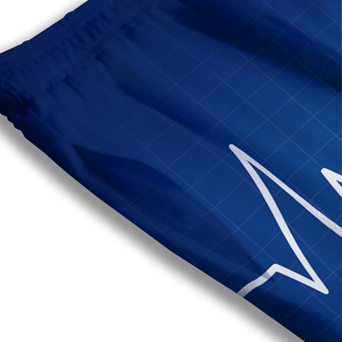 Heartbeat Blue Print Mesh Shorts - Image 3