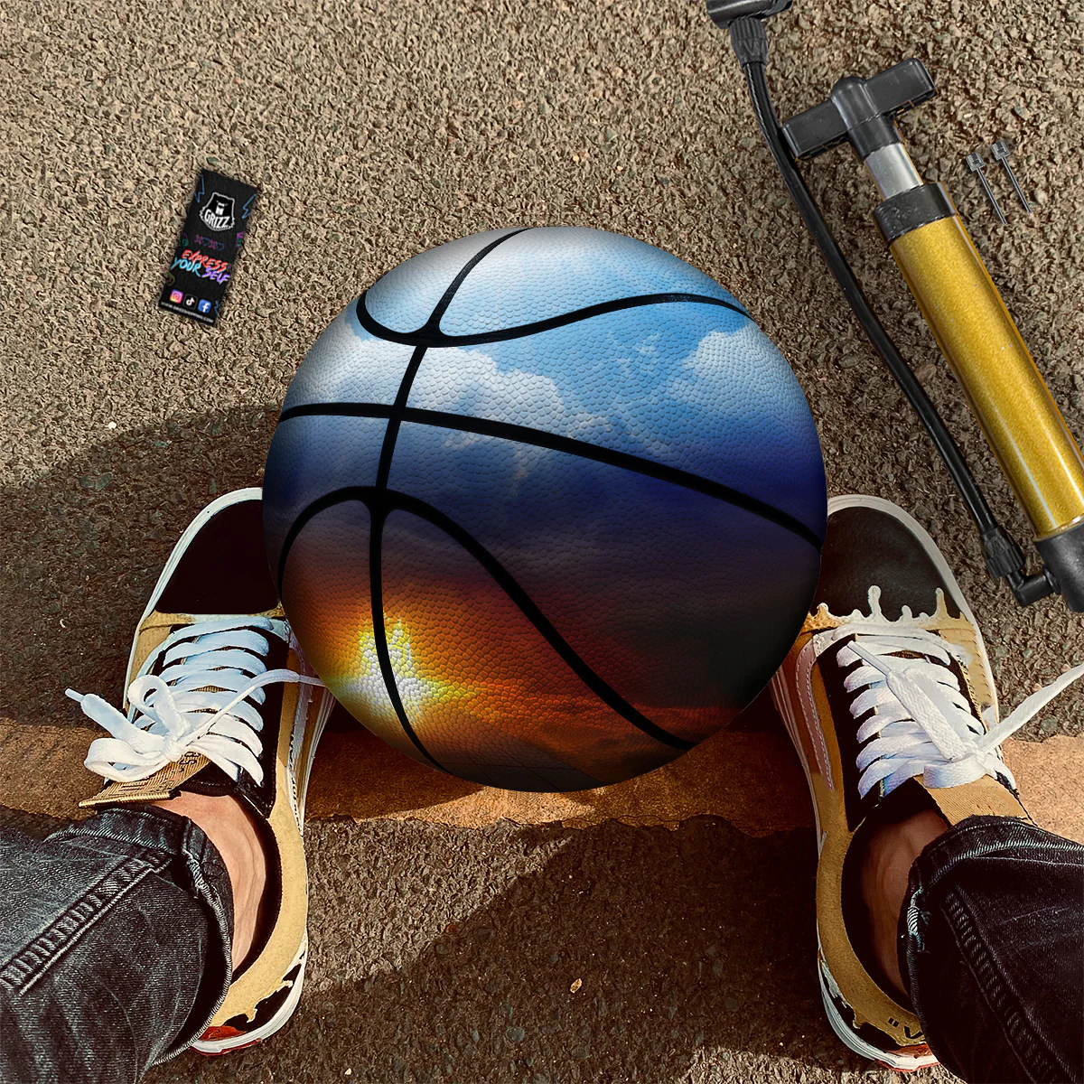Heaven And Hell Print Basketball - Image 2