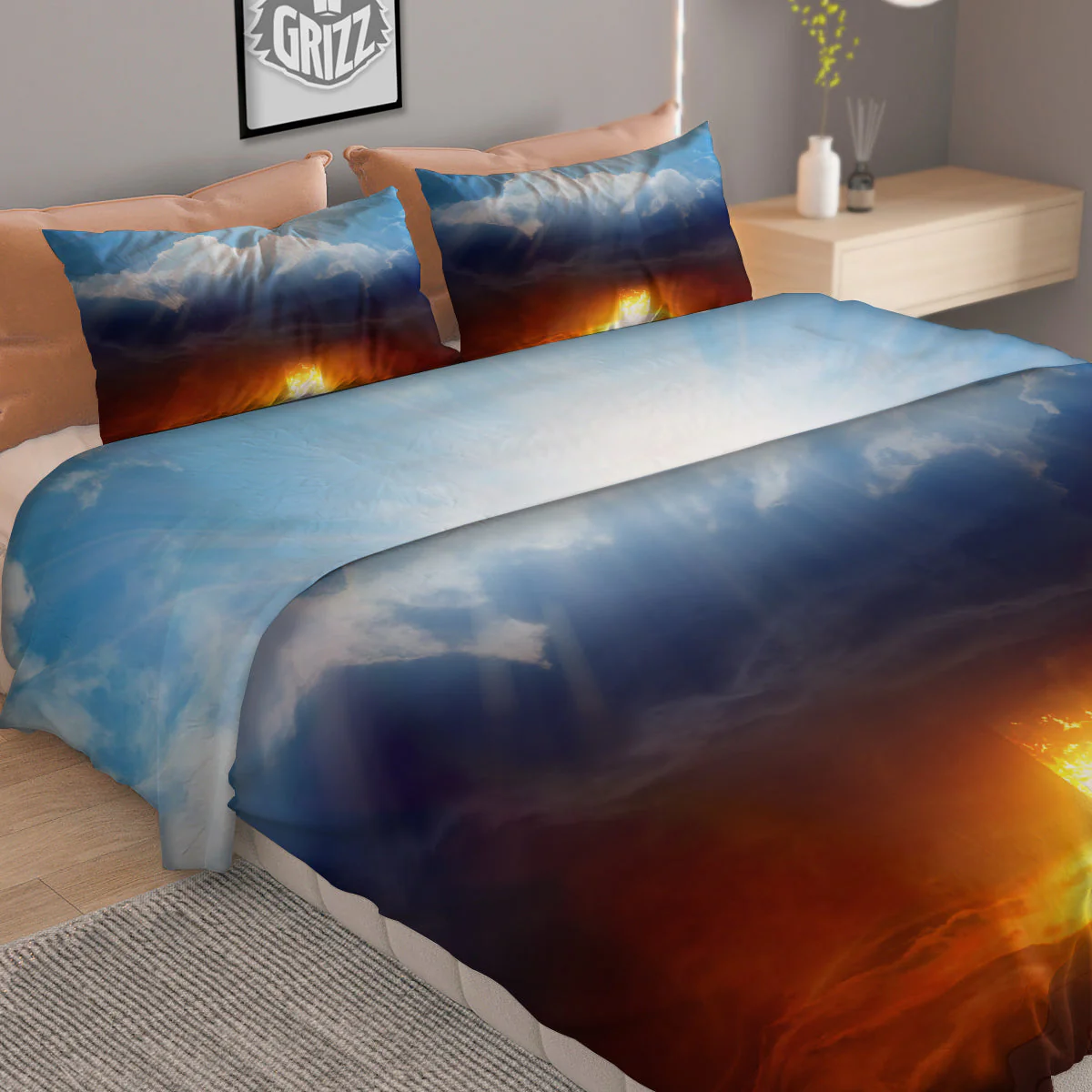 Heaven And Hell Print Duvet Cover Bedding Set - Image 2