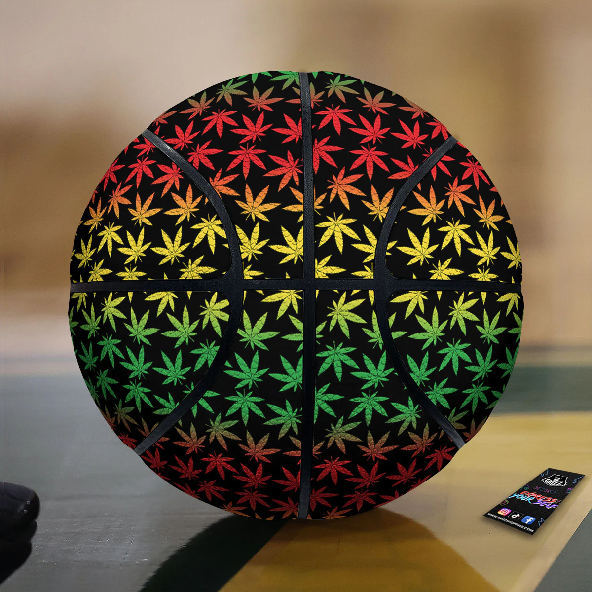 Hemp Rastafarian Print Pattern Basketball
