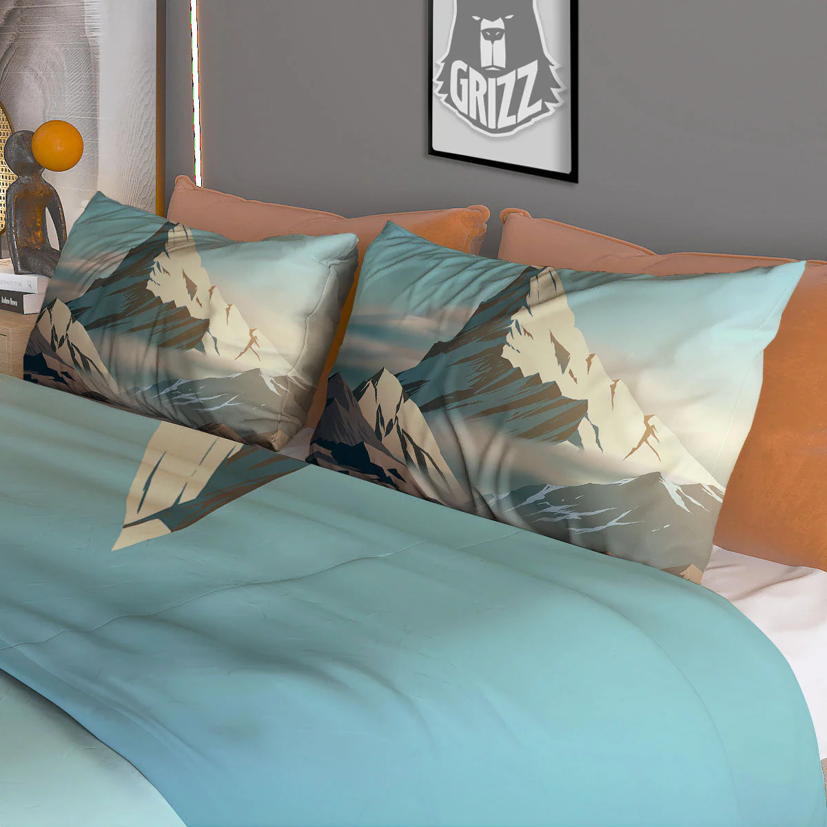 High Mountain Print Duvet Cover Bedding Set - Image 3