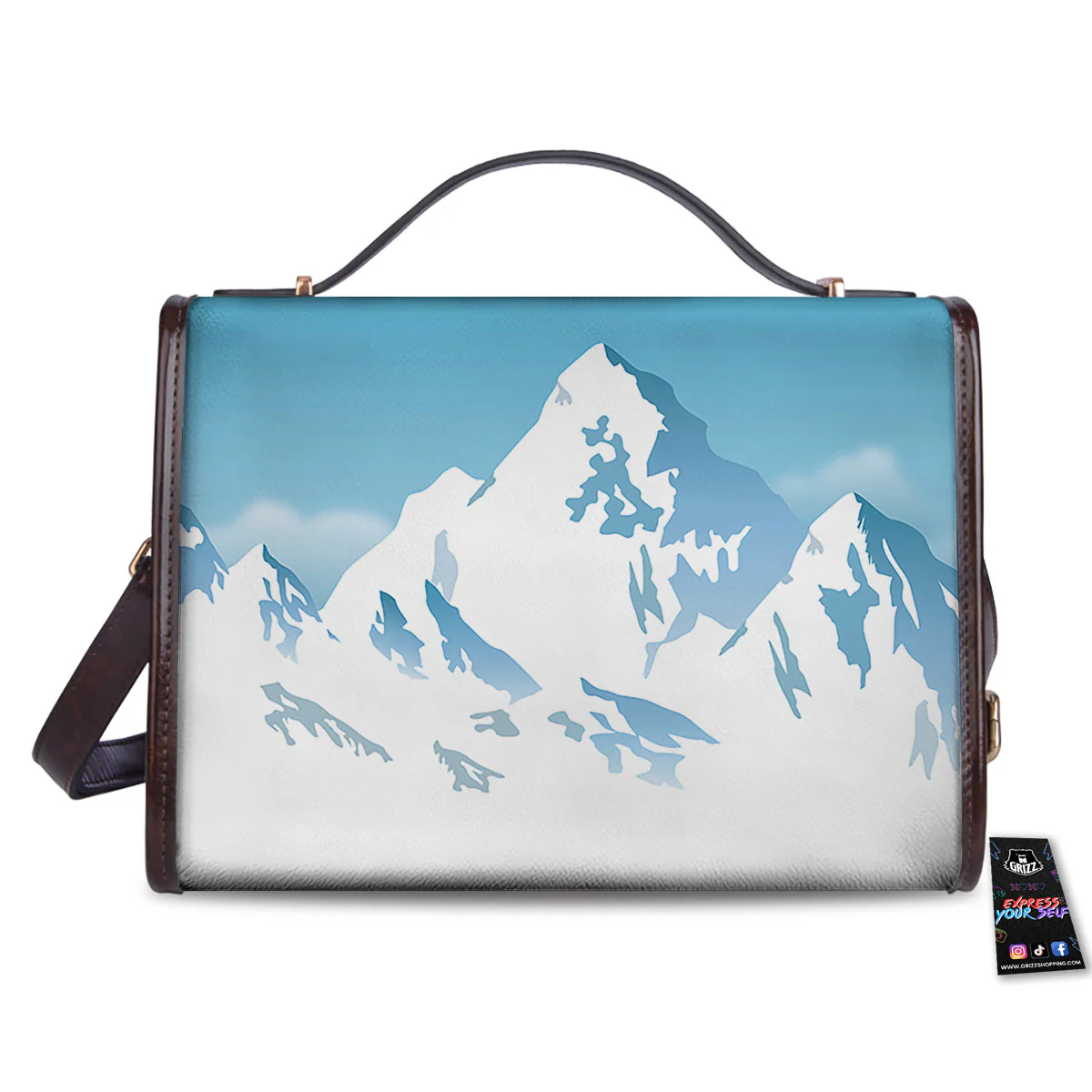 Himalaya Mountain Print Women's Satchel Bag - Image 2
