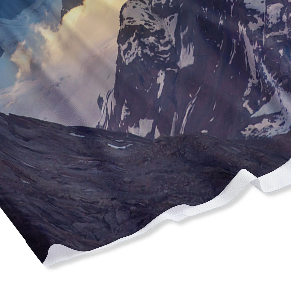 Himalayan Moutain Print Mesh Shorts - Image 4
